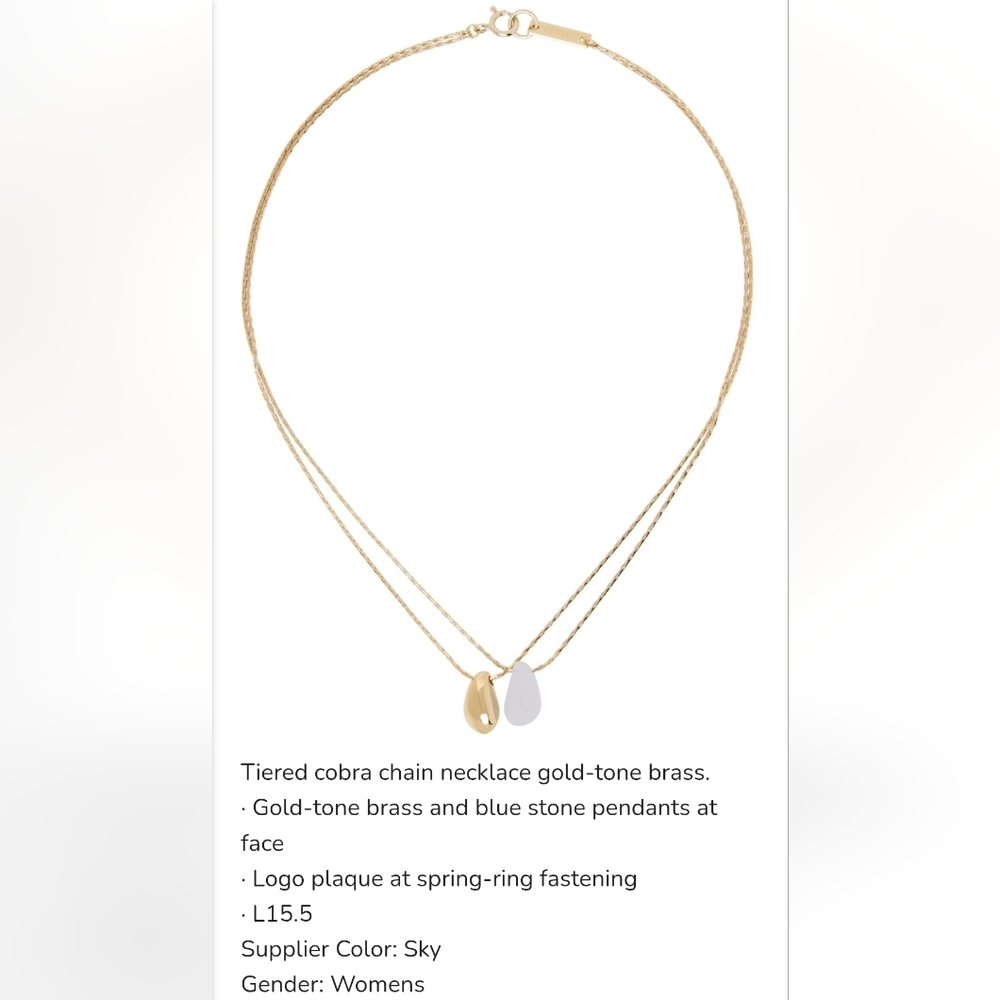 Isabel Marant Gold and White Pendant Necklace. #51
